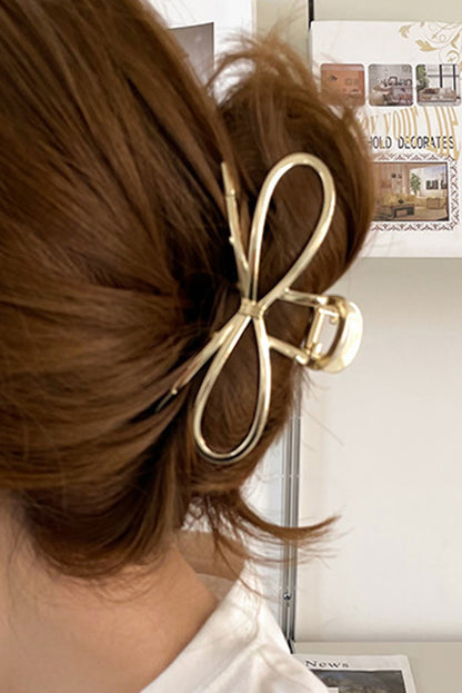 Gold Bowknot Shape Claw Hair Clip