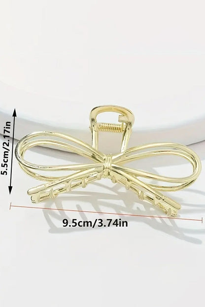 Gold Bowknot Shape Claw Hair Clip