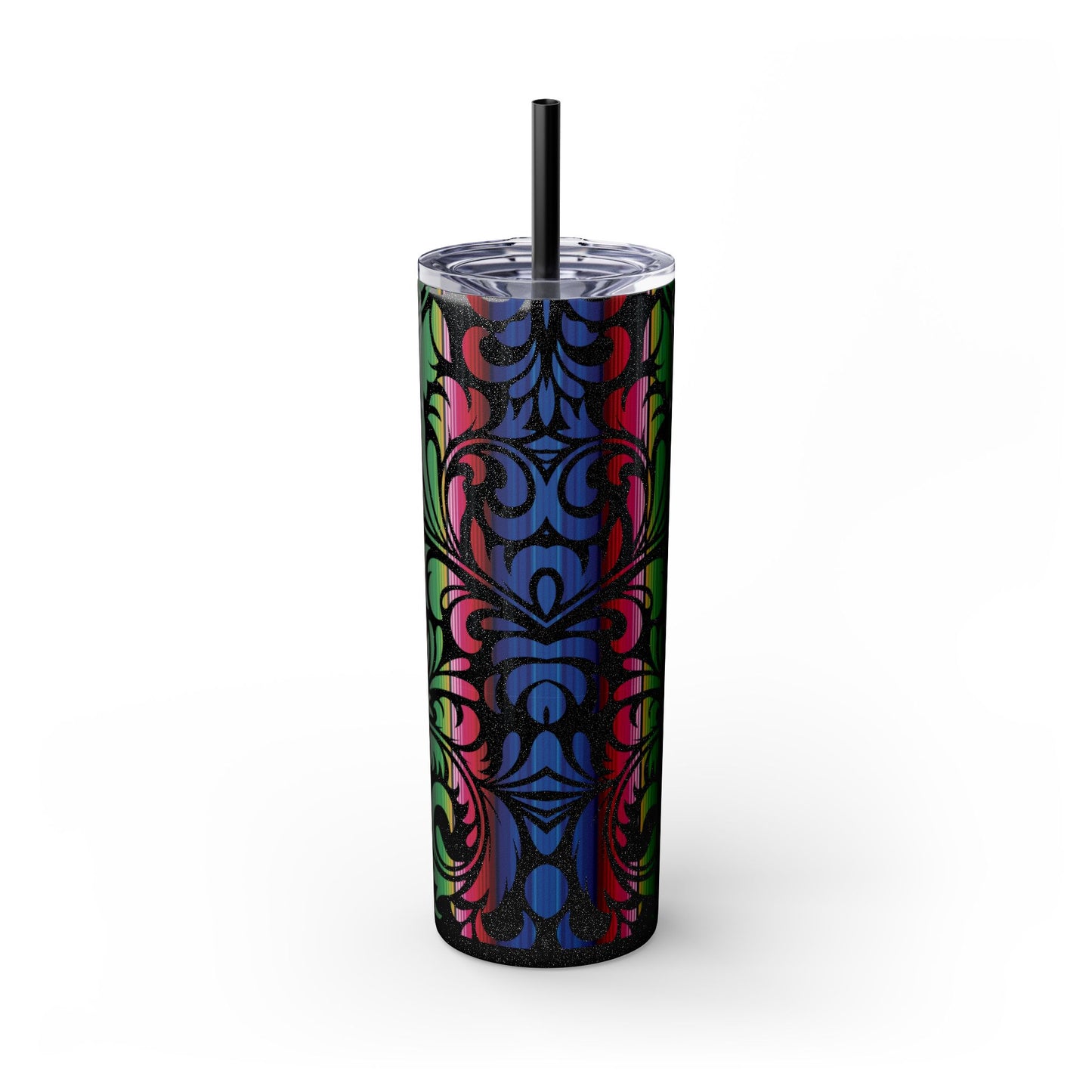 Tooled Serape - Skinny Tumbler with Straw, 20oz