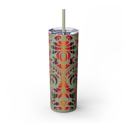 Tooled Serape - Skinny Tumbler with Straw, 20oz