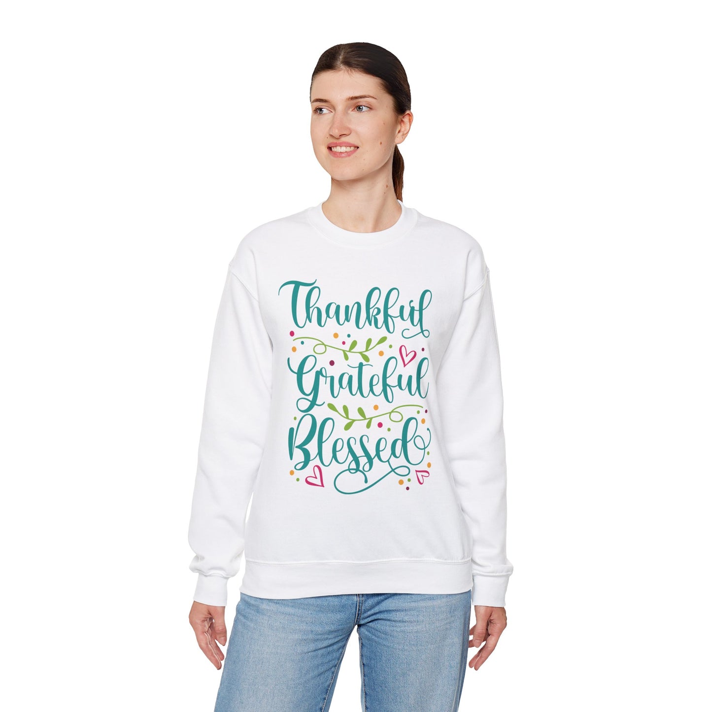 Thankful Grateful Blessed - Christian - Unisex NuBlend® Crewneck Sweatshirt