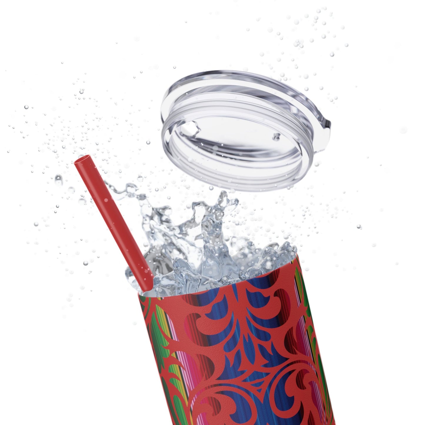 Tooled Serape - Skinny Tumbler with Straw, 20oz