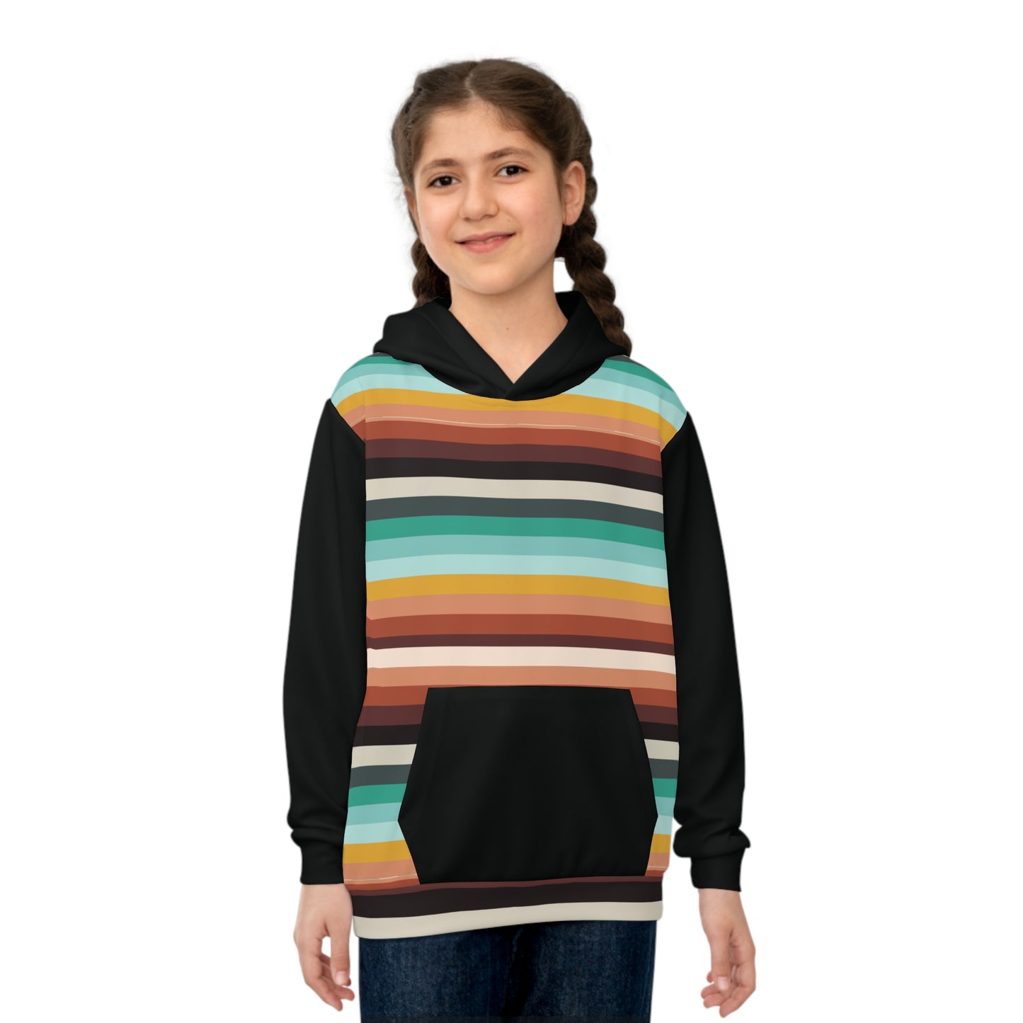 Buffalo Stripe Color Block Hoodie - Kids Sizes