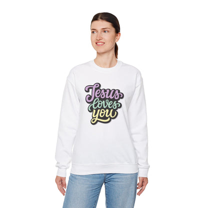 Jesus Loves You - Christian - Unisex NuBlend® Crewneck Sweatshirt