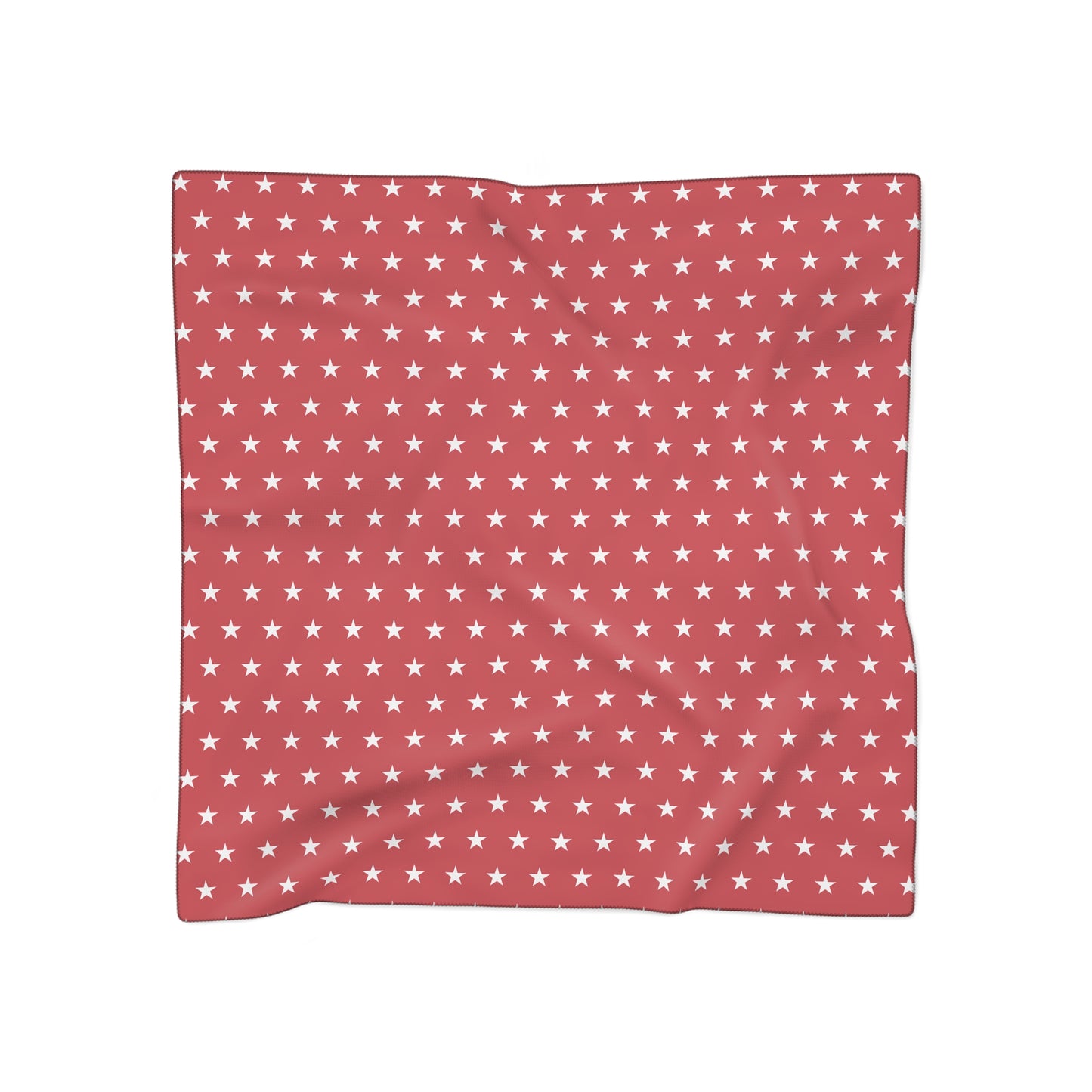 Stars Baby - Red & White - Wild Rag - Semi Sheer Poly