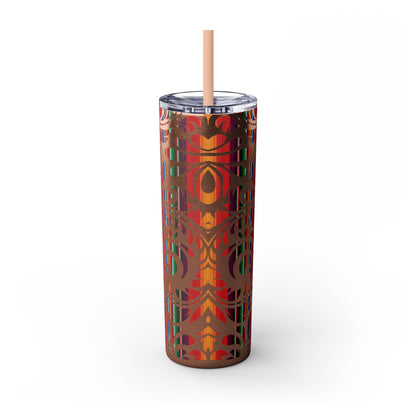 Tooled Serape - Skinny Tumbler with Straw, 20oz