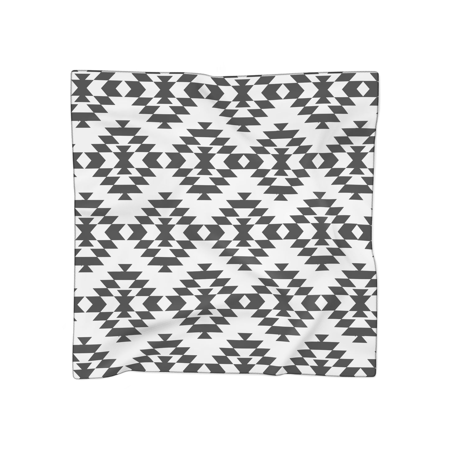 Aztec Black & White - Wild Rag - Semi Sheer Poly