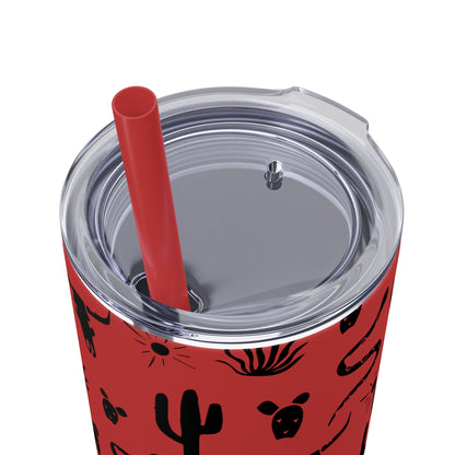 Desert Icon - Skinny Tumbler with Straw, 20oz