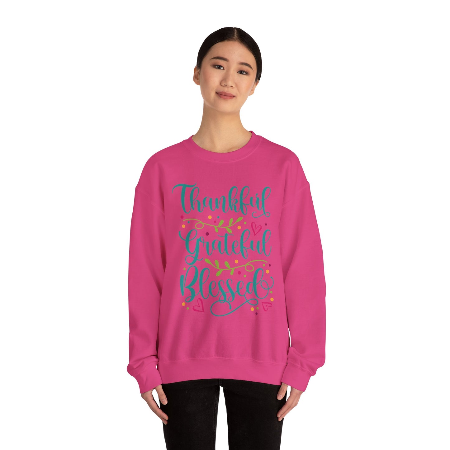 Thankful Grateful Blessed - Christian - Unisex NuBlend® Crewneck Sweatshirt