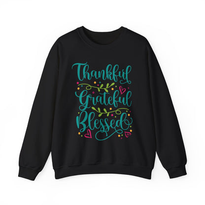 Thankful Grateful Blessed - Christian - Unisex NuBlend® Crewneck Sweatshirt