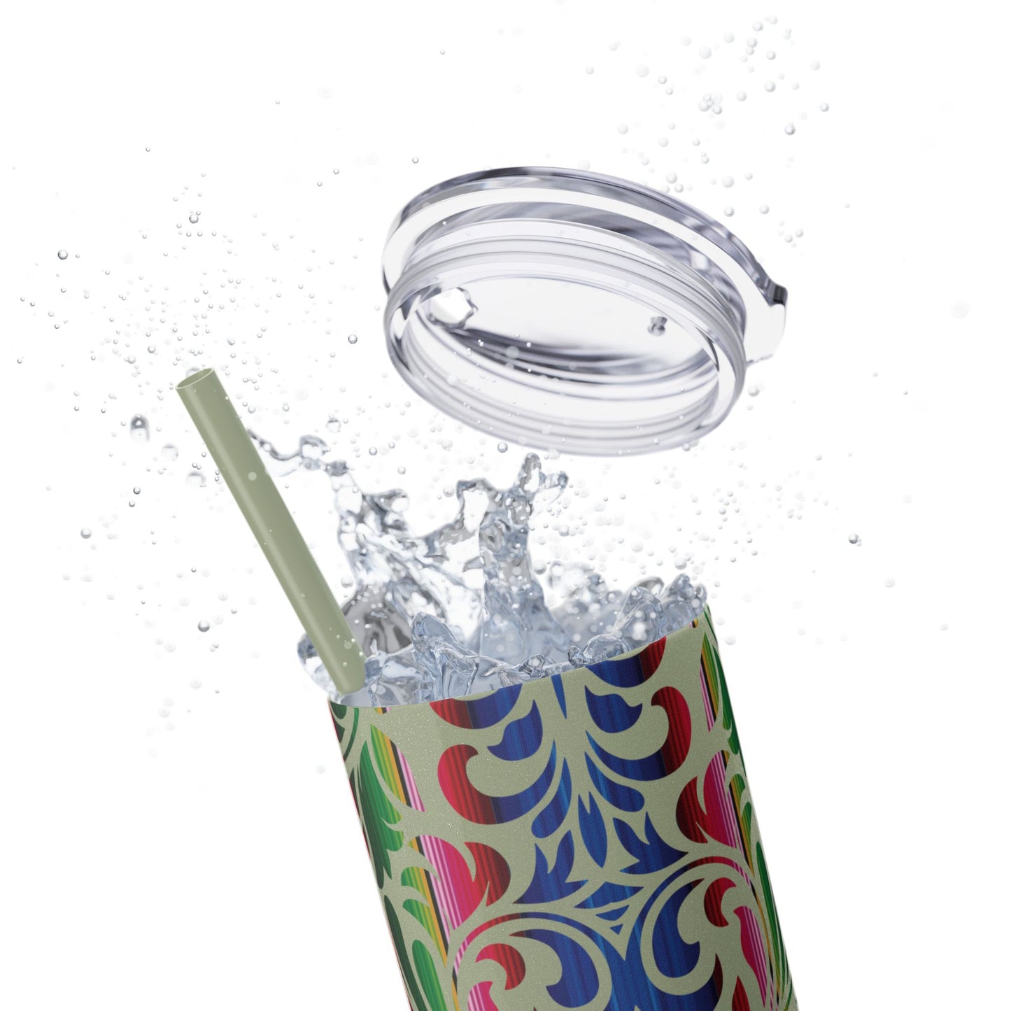 Tooled Serape - Skinny Tumbler with Straw, 20oz