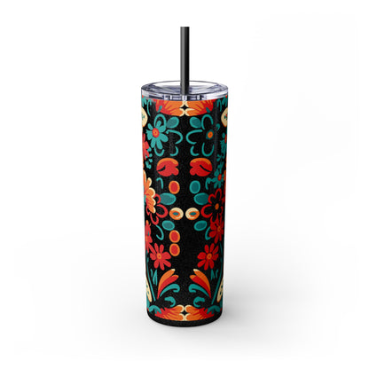 Wild at Heart Floral - Skinny Tumbler with Straw, 20oz