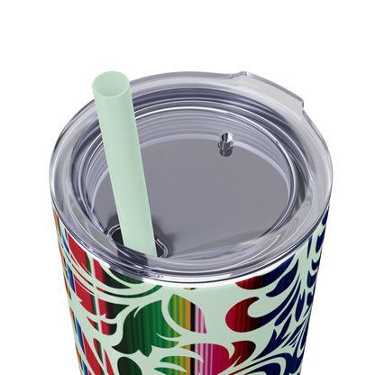 Tooled Serape - Skinny Tumbler with Straw, 20oz