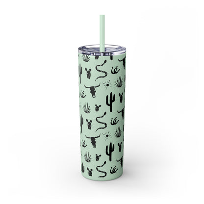 Desert Icon - Skinny Tumbler with Straw, 20oz