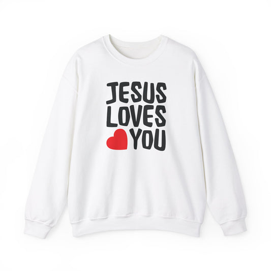 Jesus Loves You Bold - Christian - Unisex NuBlend® Crewneck Sweatshirt