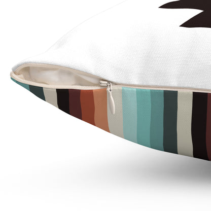 Doubletake Soft Desert Stripe Giant Aztec Reversible Pillow