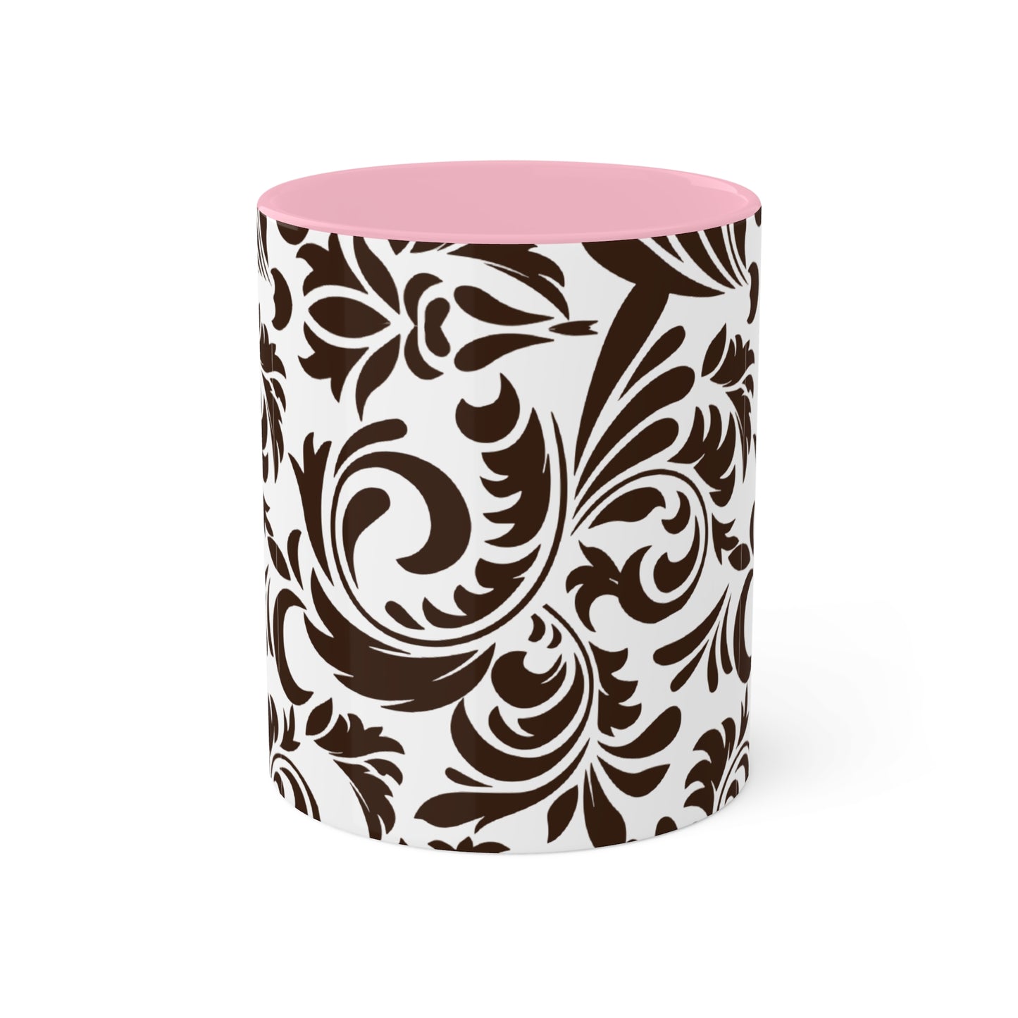 Graphic Tooled Leather Colorful Ceramic Coffee Mugs, 11oz