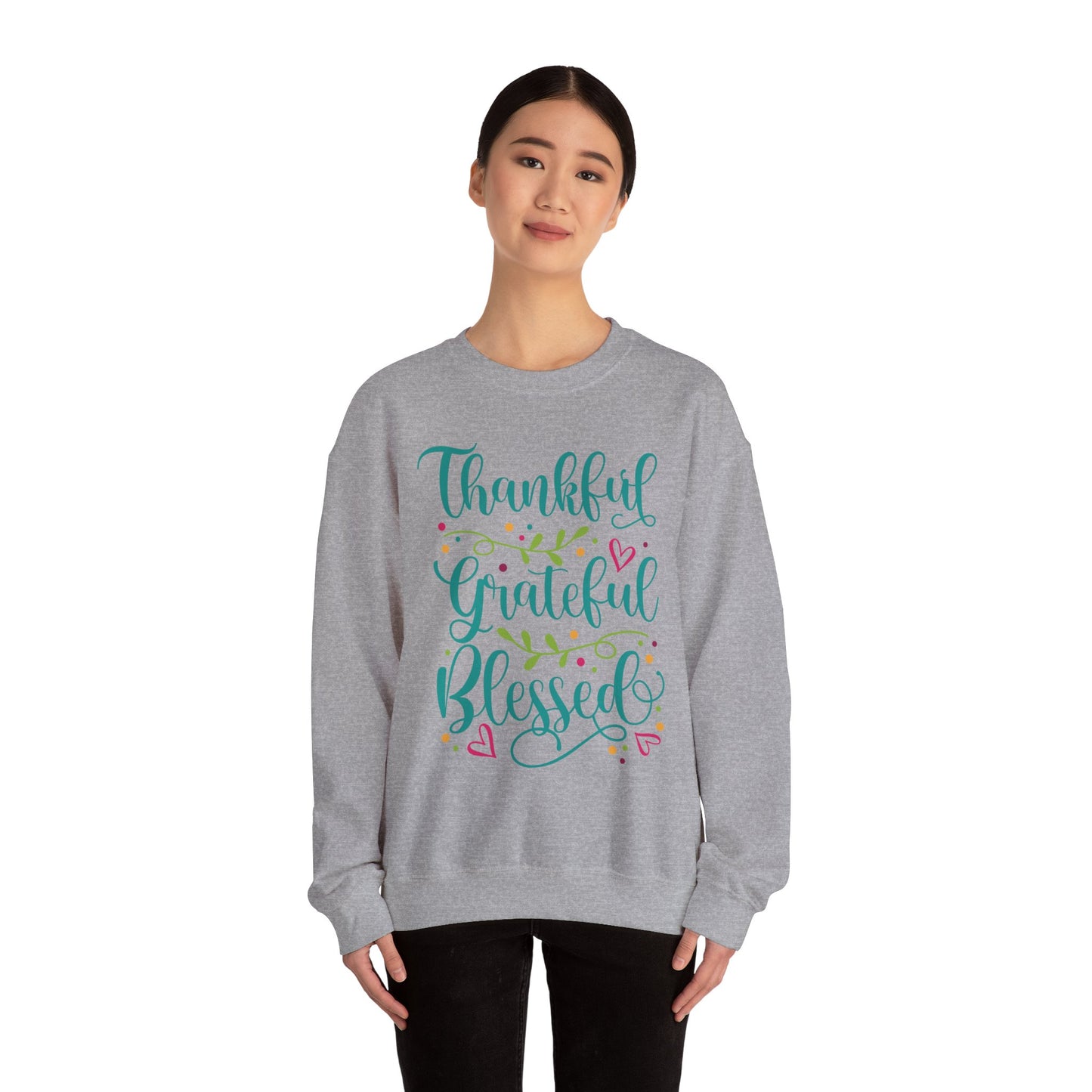 Thankful Grateful Blessed - Christian - Unisex NuBlend® Crewneck Sweatshirt