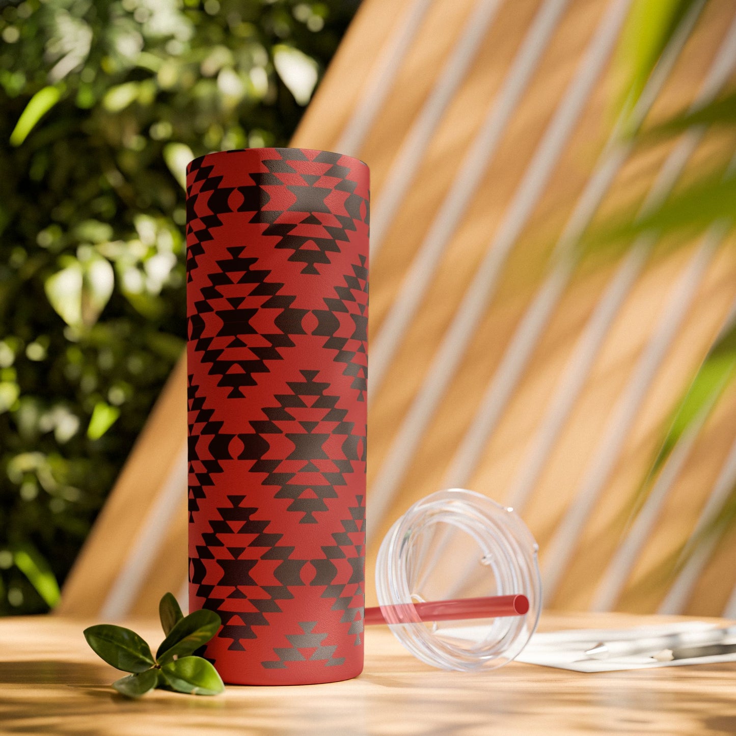 Aztec Icon - Skinny Tumbler with Straw, 20oz