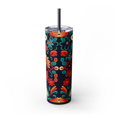 Wild at Heart Floral - Skinny Tumbler with Straw, 20oz