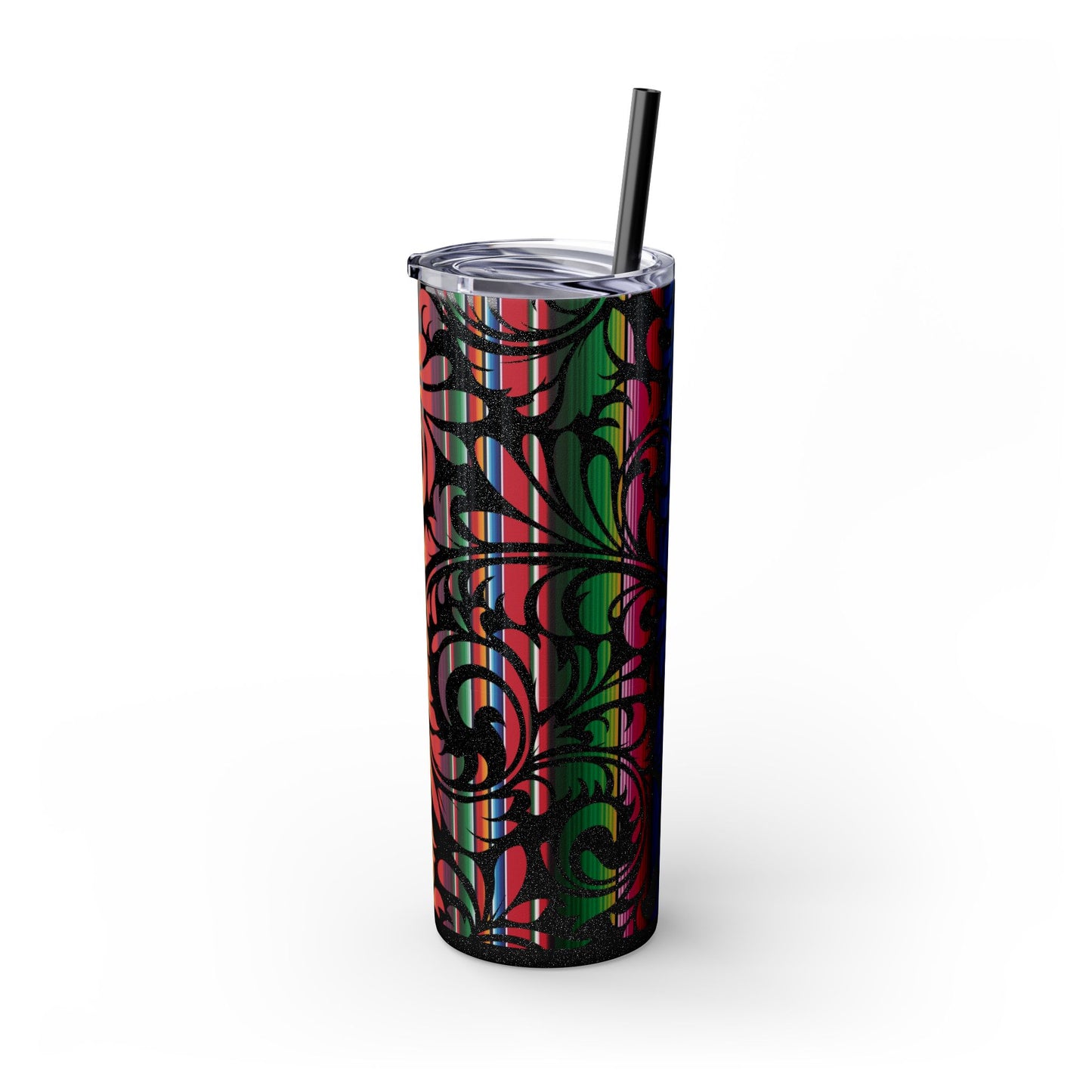 Tooled Serape - Skinny Tumbler with Straw, 20oz