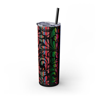 Tooled Serape - Skinny Tumbler with Straw, 20oz