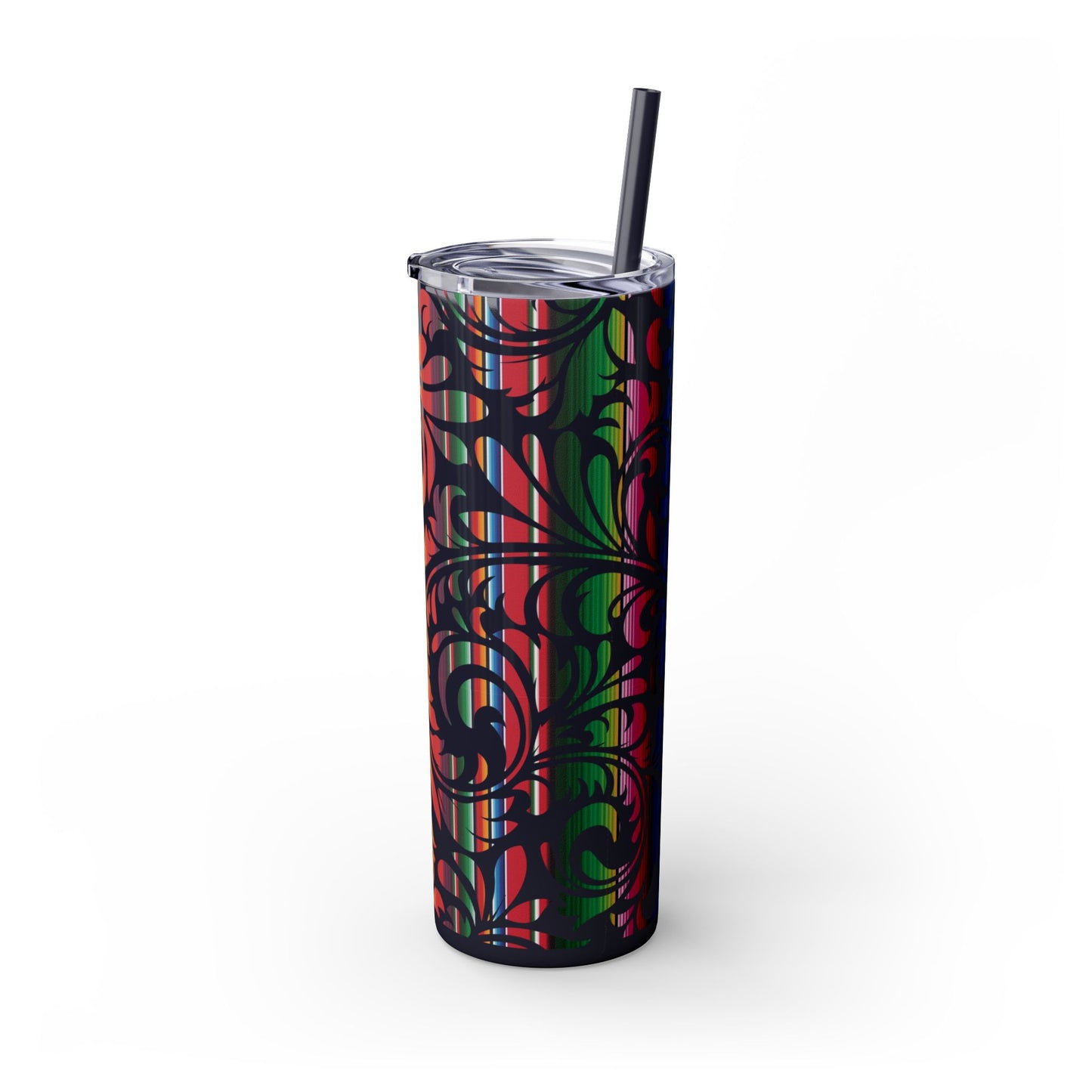 Tooled Serape - Skinny Tumbler with Straw, 20oz