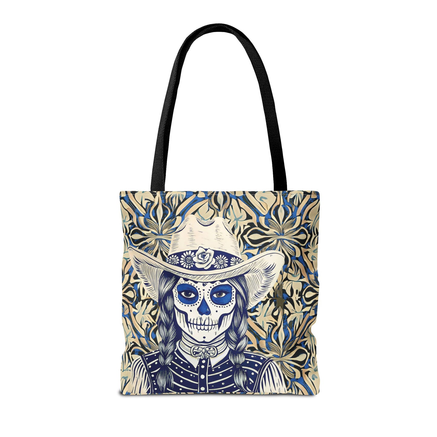 Etched Western Day of the Dead Cowgirl Tote Bag Accessory (AOP)