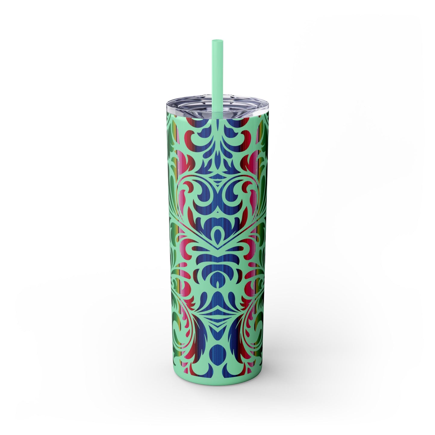 Tooled Serape - Skinny Tumbler with Straw, 20oz