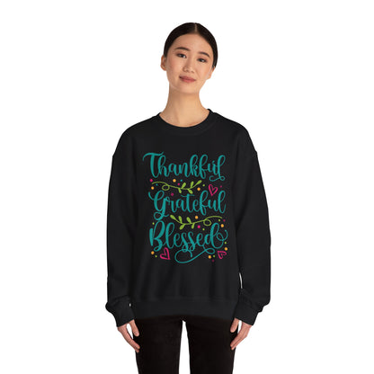 Thankful Grateful Blessed - Christian - Unisex NuBlend® Crewneck Sweatshirt