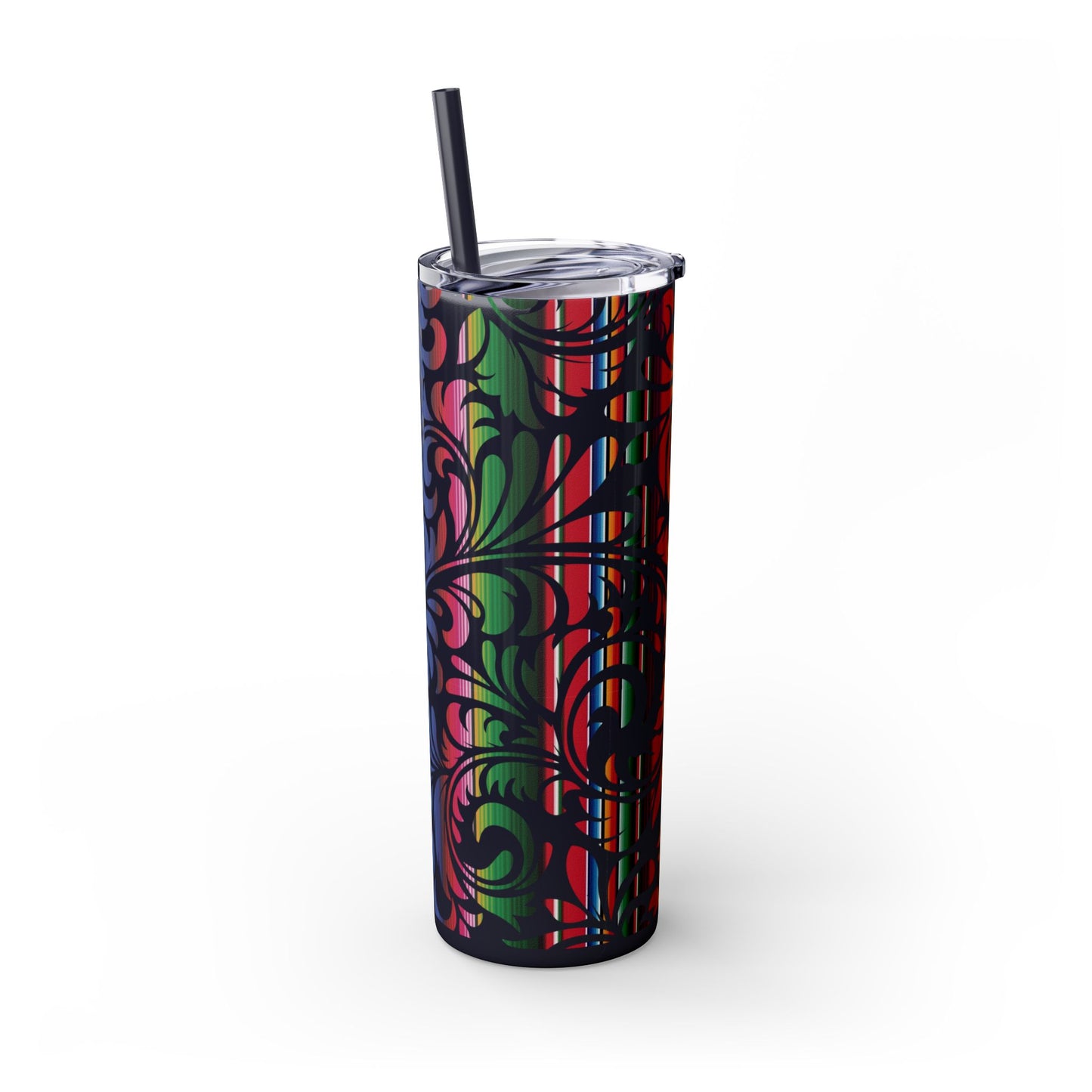 Tooled Serape - Skinny Tumbler with Straw, 20oz