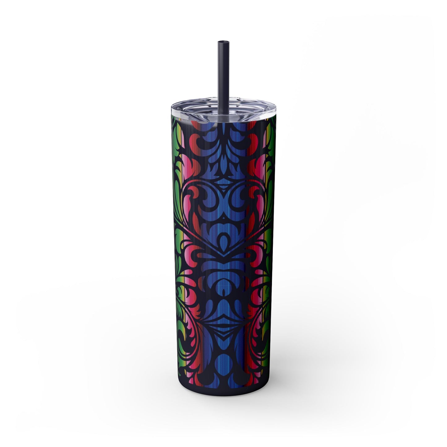 Tooled Serape - Skinny Tumbler with Straw, 20oz