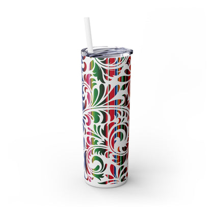 Tooled Serape - Skinny Tumbler with Straw, 20oz