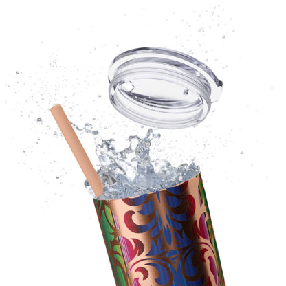 Tooled Serape - Skinny Tumbler with Straw, 20oz