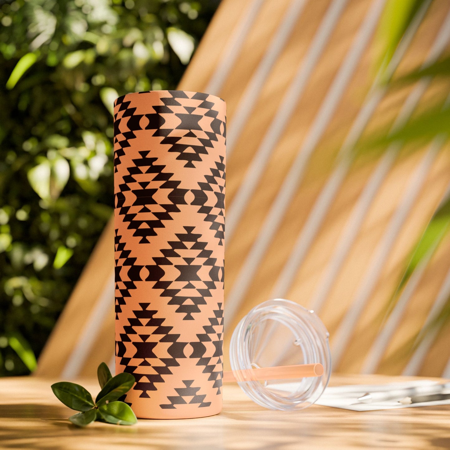 Aztec Icon - Skinny Tumbler with Straw, 20oz