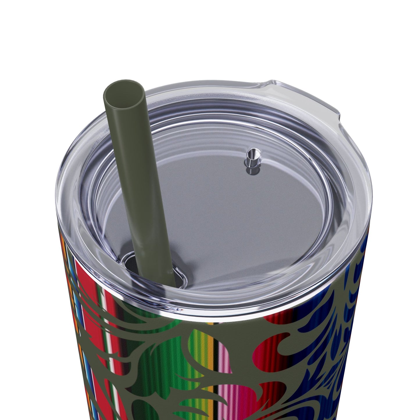 Tooled Serape - Skinny Tumbler with Straw, 20oz