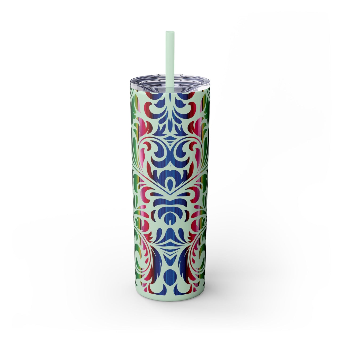 Tooled Serape - Skinny Tumbler with Straw, 20oz