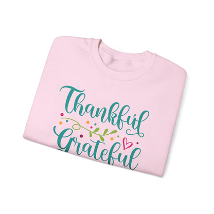 Thankful Grateful Blessed - Christian - Unisex NuBlend® Crewneck Sweatshirt