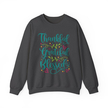 Thankful Grateful Blessed - Christian - Unisex NuBlend® Crewneck Sweatshirt