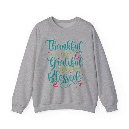 Thankful Grateful Blessed - Christian - Unisex NuBlend® Crewneck Sweatshirt