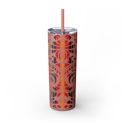 Tooled Serape - Skinny Tumbler with Straw, 20oz