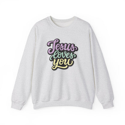 Jesus Loves You - Christian - Unisex NuBlend® Crewneck Sweatshirt