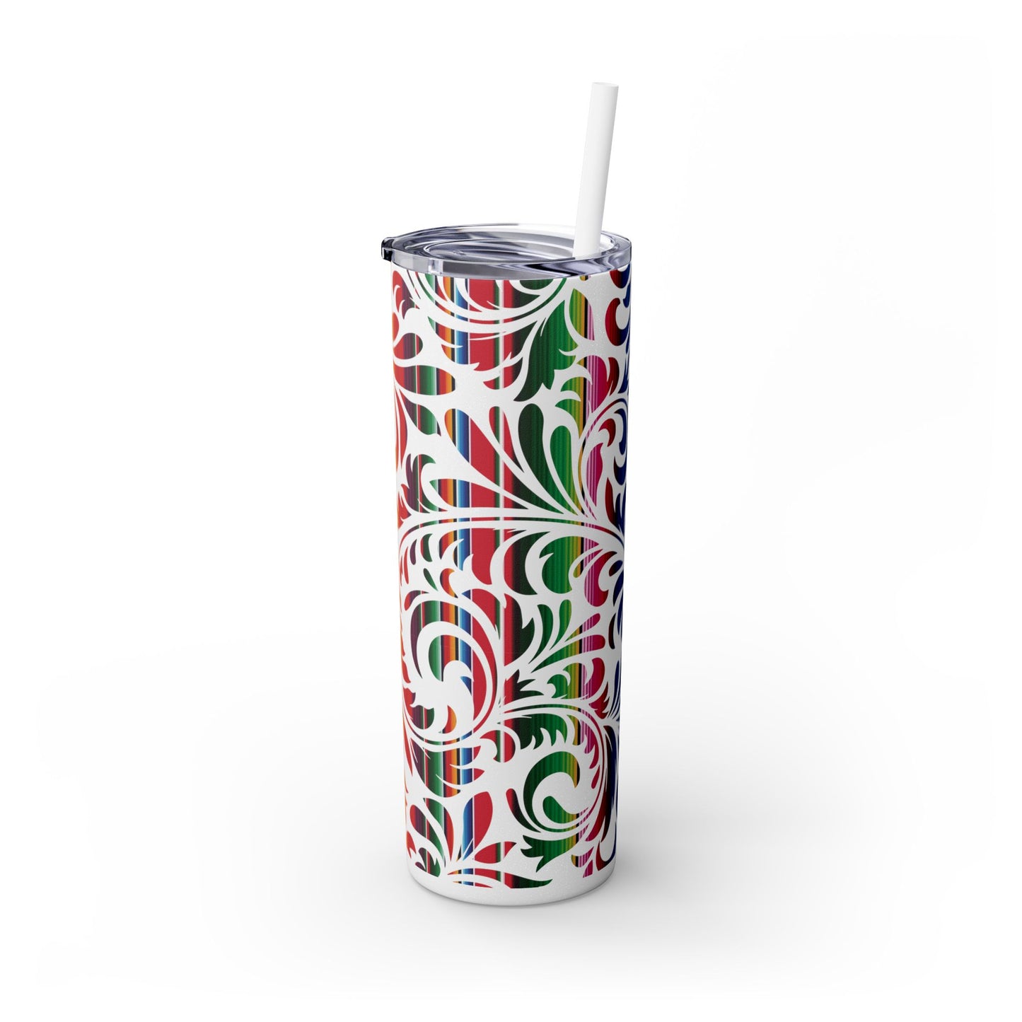 Tooled Serape - Skinny Tumbler with Straw, 20oz