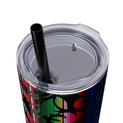 Tooled Serape - Skinny Tumbler with Straw, 20oz