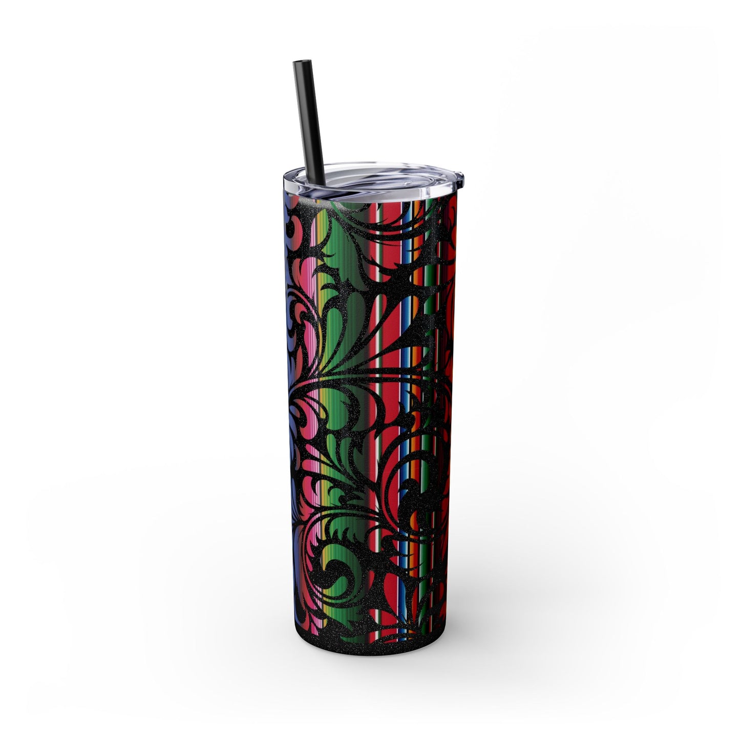 Tooled Serape - Skinny Tumbler with Straw, 20oz