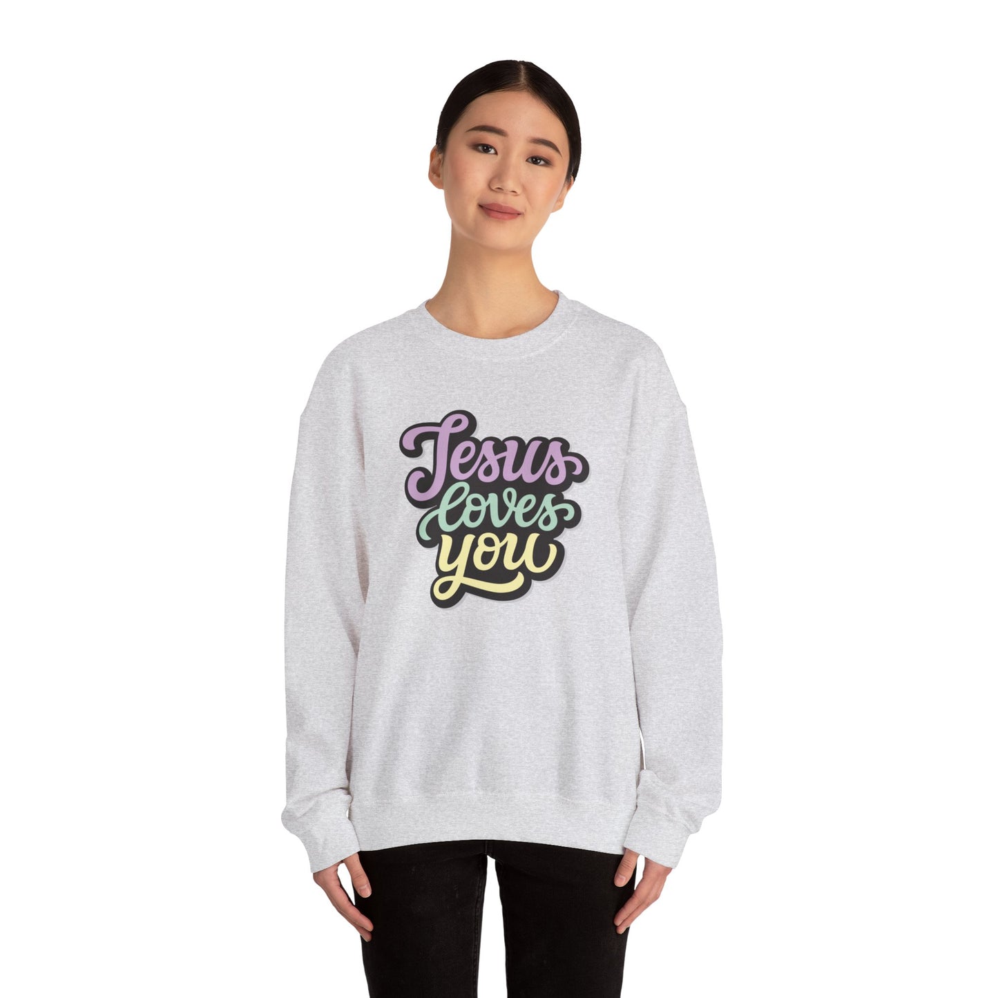 Jesus Loves You - Christian - Unisex NuBlend® Crewneck Sweatshirt