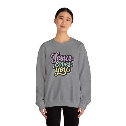 Jesus Loves You - Christian - Unisex NuBlend® Crewneck Sweatshirt