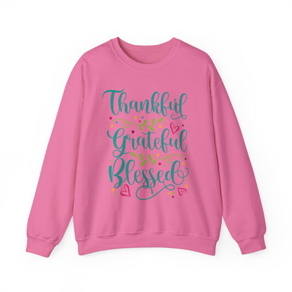 Thankful Grateful Blessed - Christian - Unisex NuBlend® Crewneck Sweatshirt