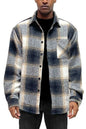 Flannel Shirt Jacket Checkered Plaid Shacket