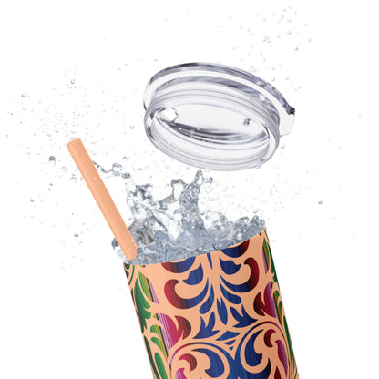 Tooled Serape - Skinny Tumbler with Straw, 20oz